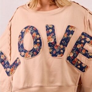 #172 POL Beige Floral Love Top
